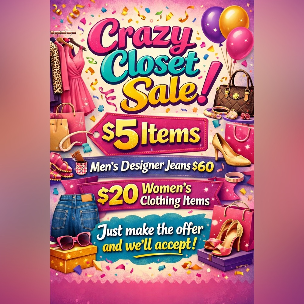 CLOSET SALE!!